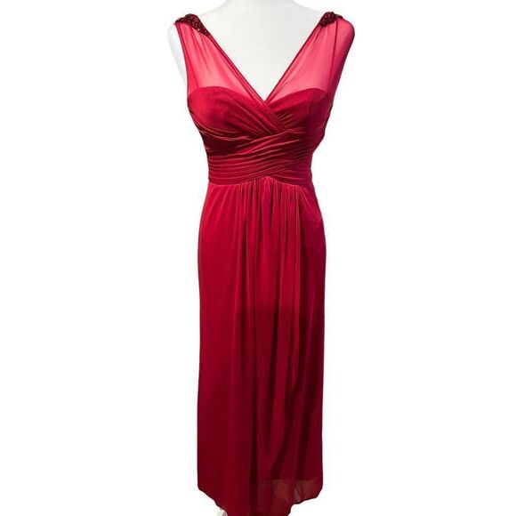 Adrianna Papell Maroon Long Evening Gown‎ Size 2 - Picture 1 of 6